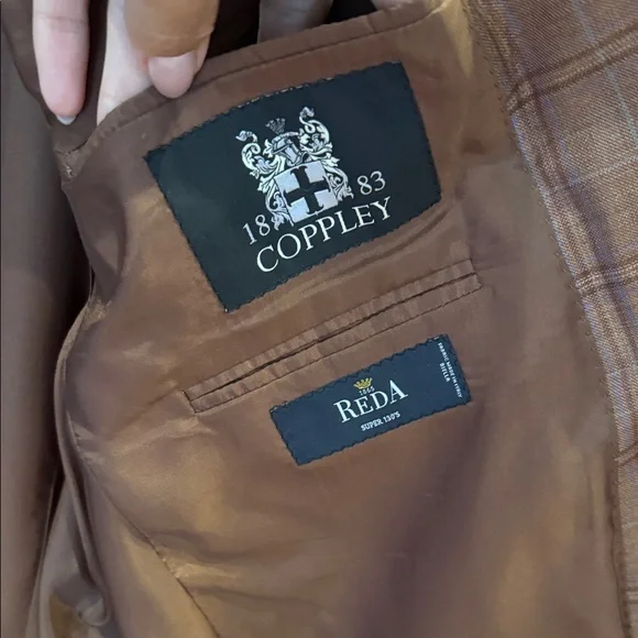 Men's Classic Plaid Blazer in Brown - Picture 5 of 7